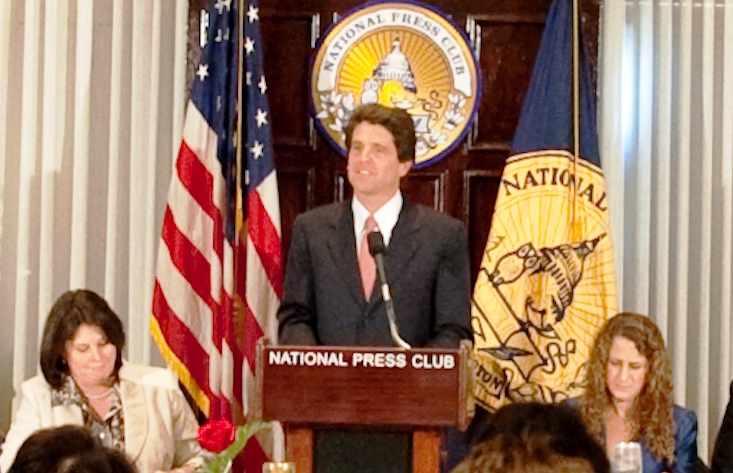 Chairperson Mark Shriver speaks to National Press Club audience
