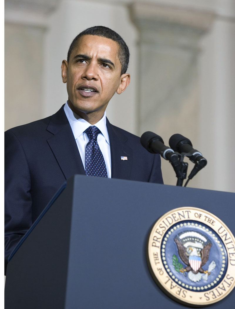 President Obama delivering remarks on new executive compensation restrictions
