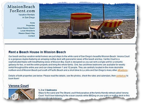mission beach for rent