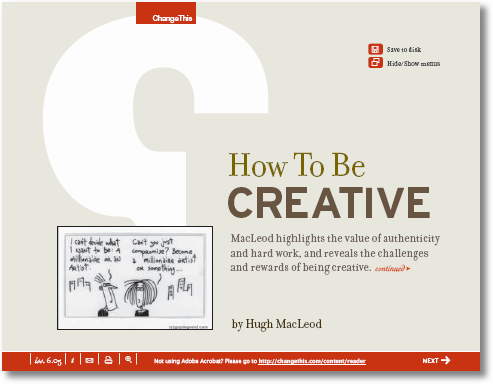 how to be creative macleod