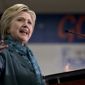 Democratic presidential candidate Hillary Clinton speaks during a campaign event at Rainier Beach High School in Seattle, Tuesday, March 22, 2016. (AP Photo/Carolyn Kaster)