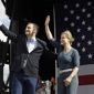 Republican presidential candidate Sen. Ted Cruz, R-Texas, and wife Heidi greet supporters during a campaign rally in Concord, N.C., Sunday, March 13, 2016. (AP Photo/Gerry Broome)
