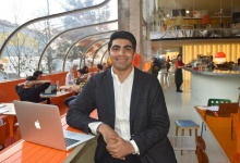 British-Iranian Ali Tehrani, a 24-year-old University College of London graduate and founder of start-up firm KeyPursuit, poses for a photograph at his office in London, Britain, in this picture taken March 22, 2016. REUTERS/Pamela Barbaglia