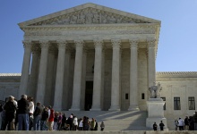 People line up to visit the U.S. Supreme Court in Washington March 29, 2016. REUTERS/Gary Cameron