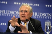 Rumsfeld remains on defense