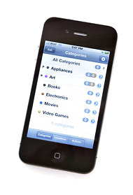 The My Stuff app for the iPhone is one of several ways to catalogue DVDs, books and other household goods