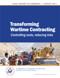 Commission on Wartime Contracting final report cover