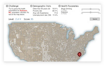 screen shot from Visualizing Community Health Data website