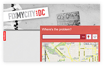 screen shot from Fix My City website