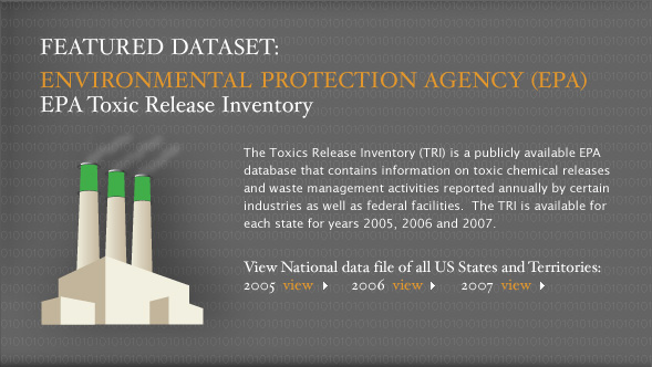 Toxics Release Inventory National data file of all US States and Territories