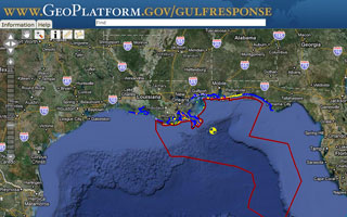 Map of the Gulf Coast Region