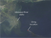 satellite image showing location of Deep Horizon oil rig