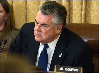 Representative Peter King during a hearing on the radicalization of American Muslims in Washington on Thursday.