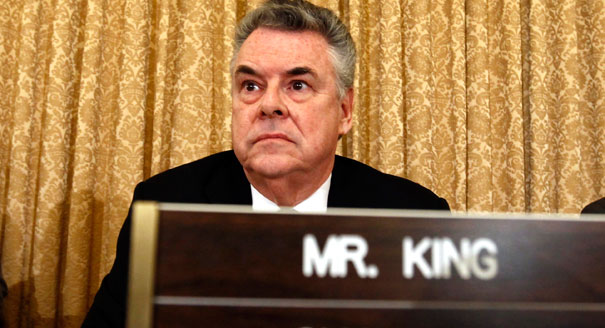 Rep. Peter King sits before The Extent of Radicalization in the American Muslim Community hearing. | Reuters