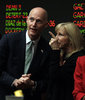  

Florida First Lady Ann Scott, right, points out a spectator to her husband, Florida Gov. Rick Scott, during opening of the 2011 Florida legislative session in Tallahassee, Fla., Tuesday, March 8, 2011. (AP Photo/Chris O'Meara)
 
