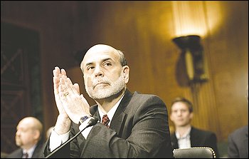The government should be prepared to close down even the nation's largest firms if they pose a broader threat to the financial system, Federal Reserve Chairman Ben S. Bernanke said on Capitol Hill.