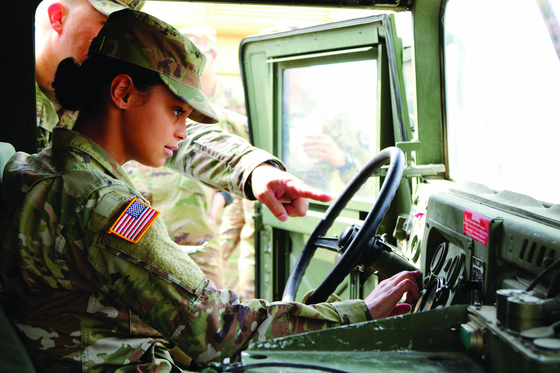 Source: DoD, Army soldiers check the controls of an ambulance during training in Johnston, Iowa.