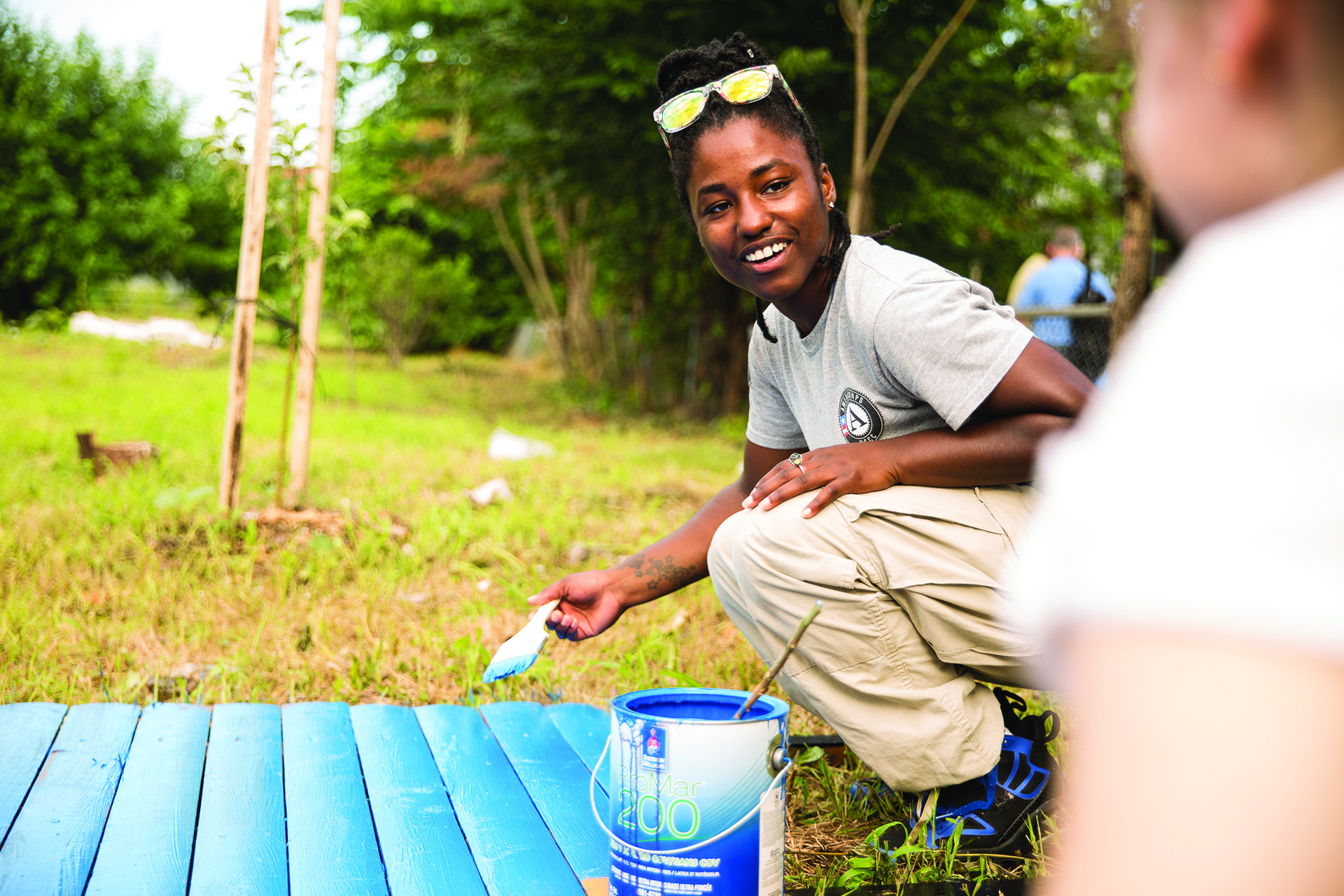 Source: CNCS, An AmeriCorps member provides environmental stewardship in Baltimore, Maryland.