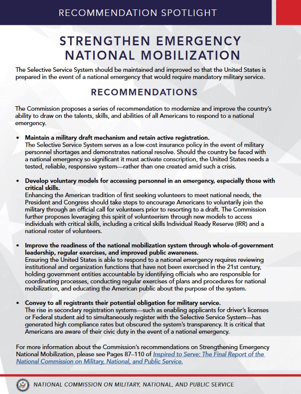 National Mobilization Fact Sheet