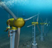 Photo of wind turbines in deep water
