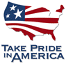 Take Pride in America Flag Logo