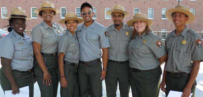 Photo of rangers from the Student Career Intake Program in Massachusetts in 2010