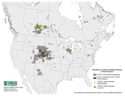 North America CWD Map