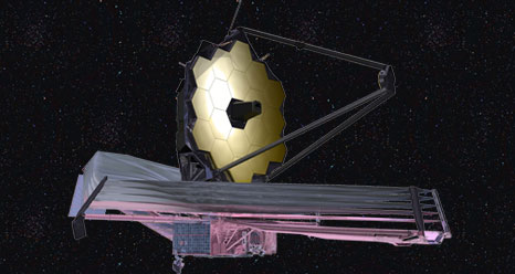 September 2009 artist conception of the James Webb Space Telescope.