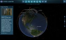 screen shot of Eyes on Earth 3D interactive