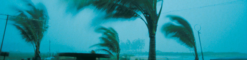 View of intense hurricane