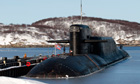 Nuclear submarine in Murmansk area of Russia