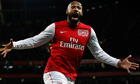 Arsenal's Thierry Henry celebrates his goal against Leeds United