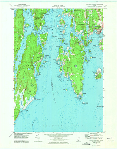 Thumbnail image of the 1970 Boothbay Harbor, Maine 7.5-minute quadrangle - Historical Topographic Map