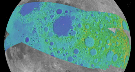 map of the moon showing the Apollo Zone terrain mapped area