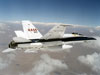 NASA Dryden F/A-18 mission support aircraft were used to create low-intensity sonic booms during the WSPR sonic boom perception and response research project.