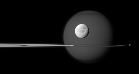 A quartet of Saturn's moons