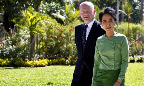 William Hague visits Aung San Suu Kyi