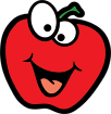 Funny Cartoon Apple