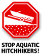 Loto of the Stop Aquatic Hitchhikers campaign of ProtectYourWaters.net depicting a boat on a trailer on a boatramp.