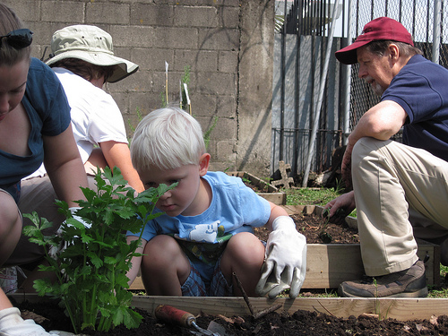 Malachi Roy is just one of many embassy children who have learned to grow vegetables in the People’s Garden.