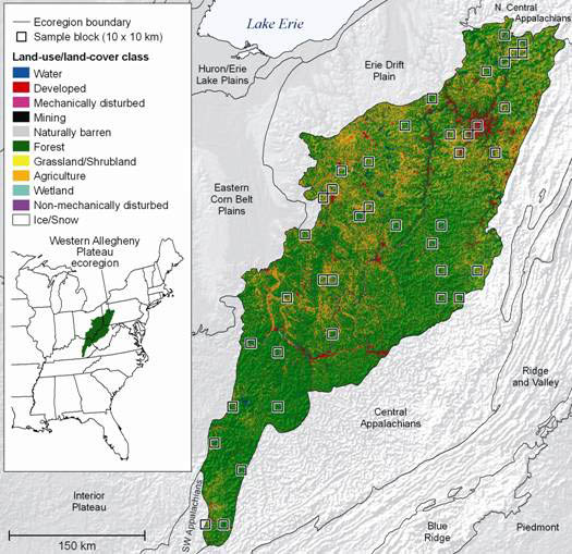 map of Central Appalachians Ecoregion