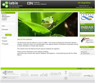 I3N Database Screen Shot