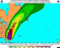 Tropical Storm Irene crosses the AT