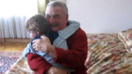 Granddad surprised by grandson