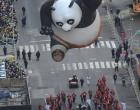 
Thousands look on as Kung Fu Panda makes it's second annual Thanksgiving balloon appearance.