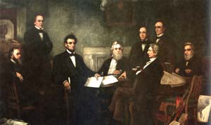 "First Reading of the Emancipation Proclamation."