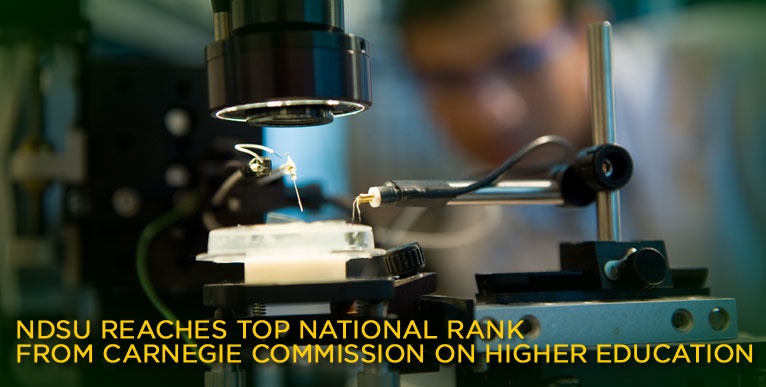 NDSU reaches top national rank of Carnegie Commission on Higher Education.
