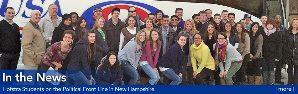 In the News  - Hofstra Students on the Political Front-Line in N.H. - more