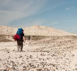 Hiker in the Badlands by Photographer Carl Johnson, 2009 Artist in Residence