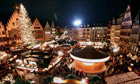 Traditional Christmas market in Frankfurt, Germany. 